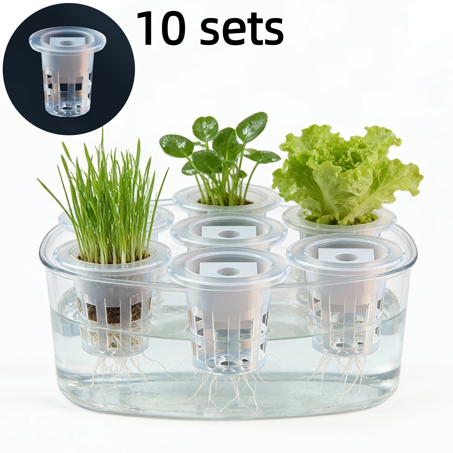 Net Pot 3 Inch - Conjunto de 10 Cestos Hidropônicos para