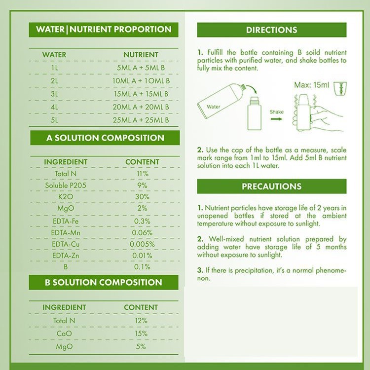 Solução nutritiva hidropônica  - Nutrient Solution Ab avaliação e preço